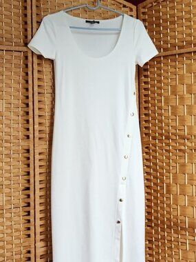 Women's Size Large, Shortsleeve, Long Maxi Fitted, Bodycon Sexy Summer Dress
